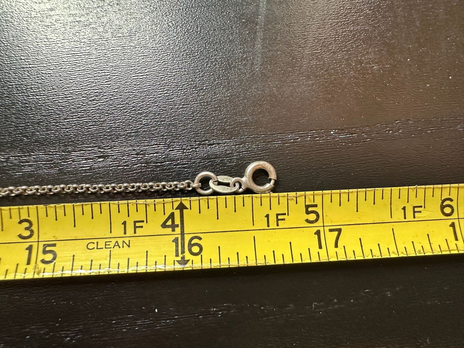 5.00g Vintage Sterling Silver 925 Chain Rolo Station Bead Link Necklace 16 in M