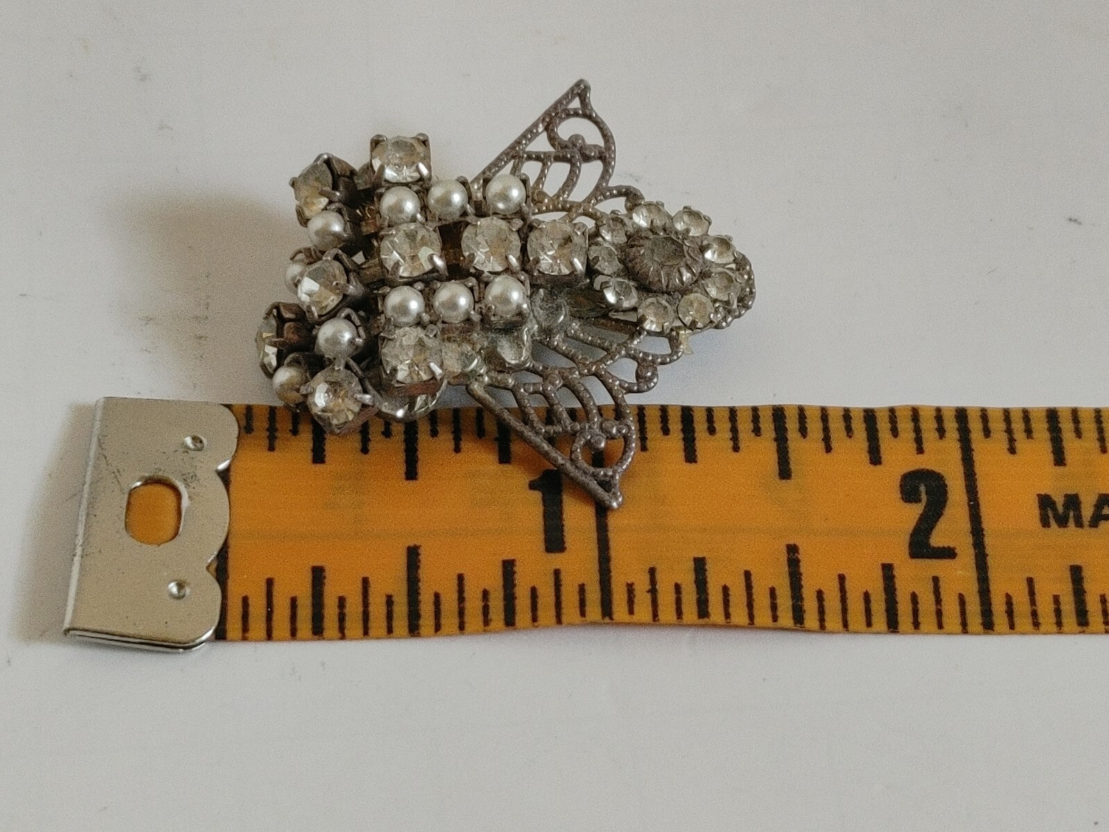 3 Vintage Angel Jane Davis Brooch Pins AOL Rhinestones Silver Gold Tone Brooches