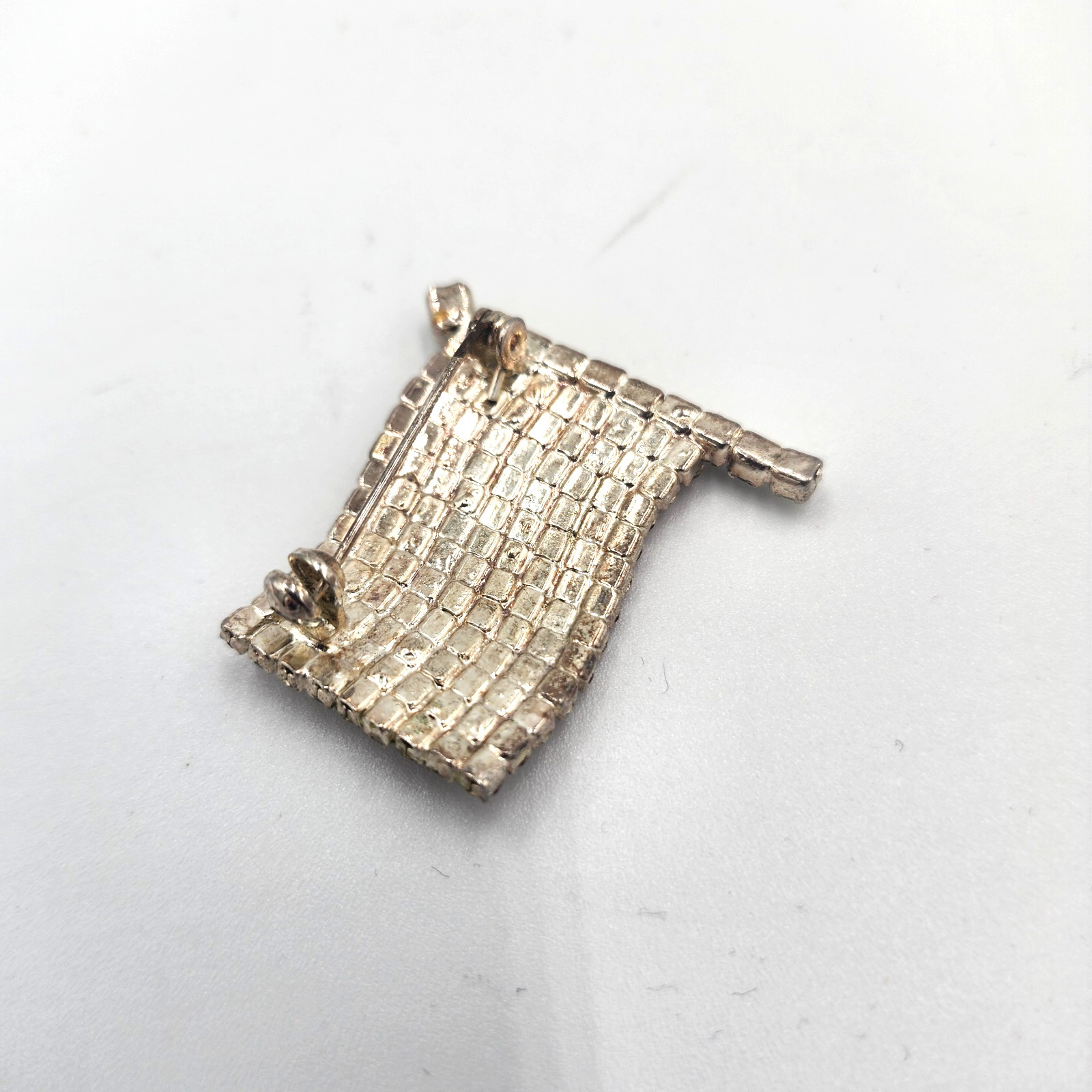 Rhinestone USA American Flag Gold Brooch PIN Stars and Stripes Red White Blue