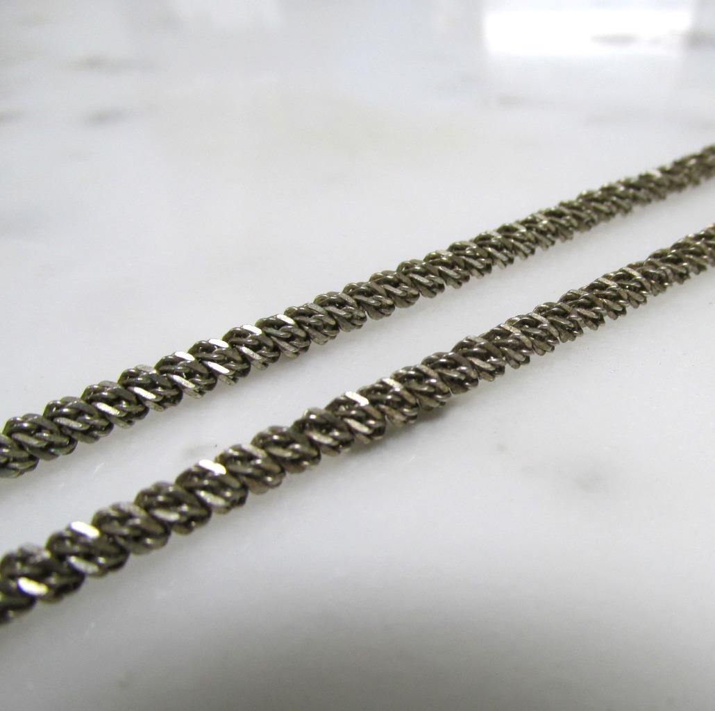 Vintage Sterling Silver Popcorn Chain Necklace ~ 18″ ~ 14grams ~ 11-A594
