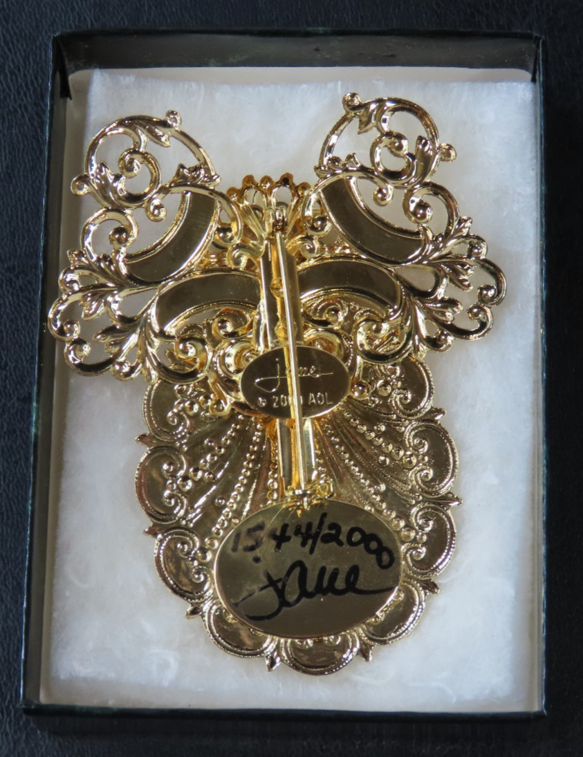Vintage Jane Davis Signed and Numbered 3″ Angel Pin Brooch #1544 of 2000