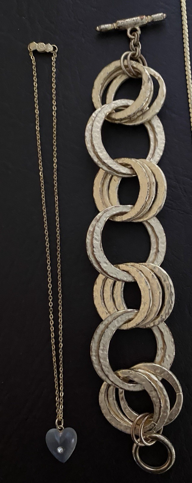 VTG – Modern Jewelry Lot Necklace Chains Earrings Rings Silver And Gold Tone Lot