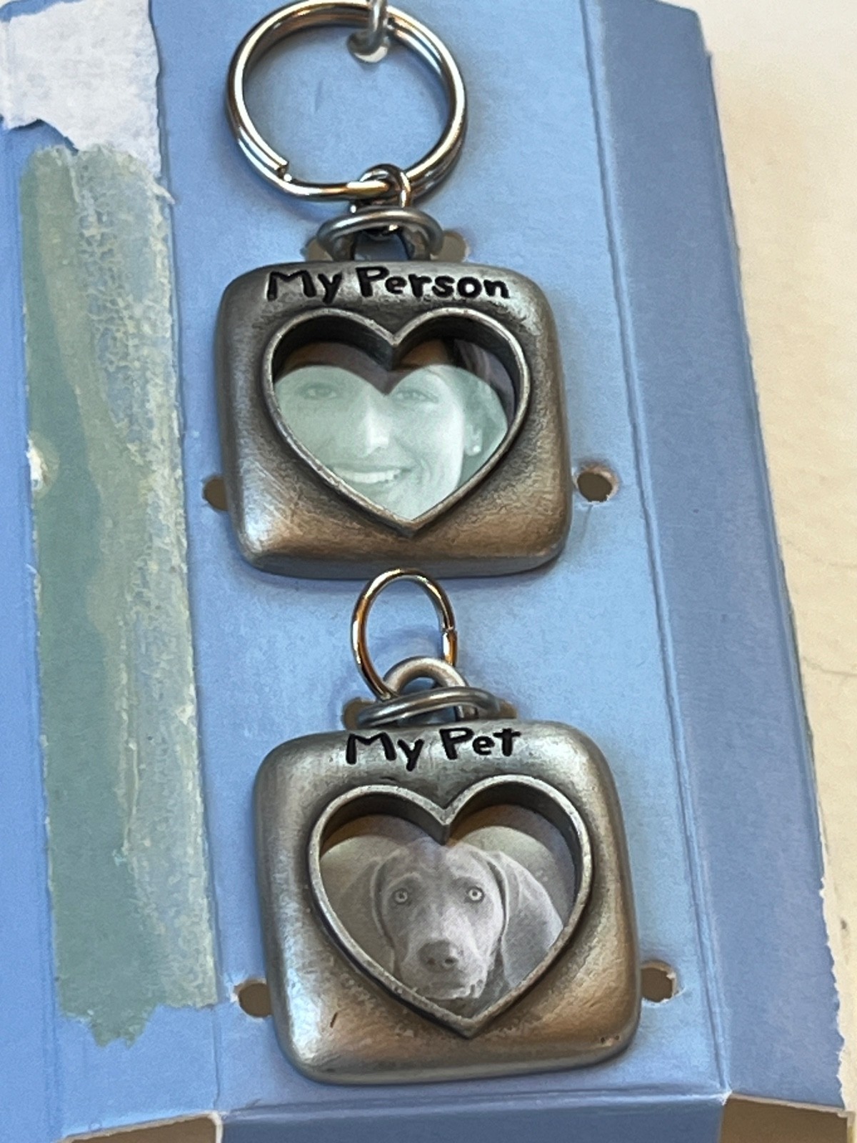 Lot of Hallmark My Person My Pet Square w Heart Opening Picture Frame Pendants