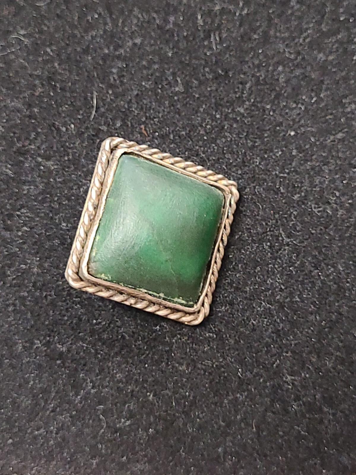 Old Brooch About 1″ Square , Looks To Be Stamped Sterling Spelled Out