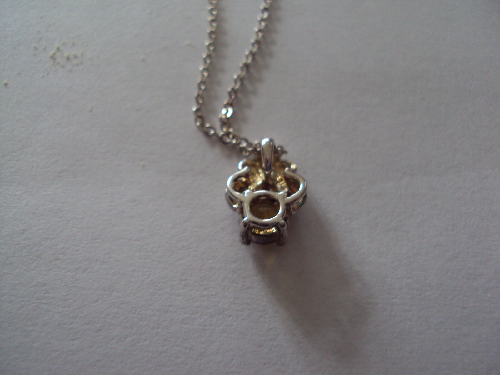 New Vintage Lindenwold Fine Jewelers Topaz Crystal Necklace/Pendant