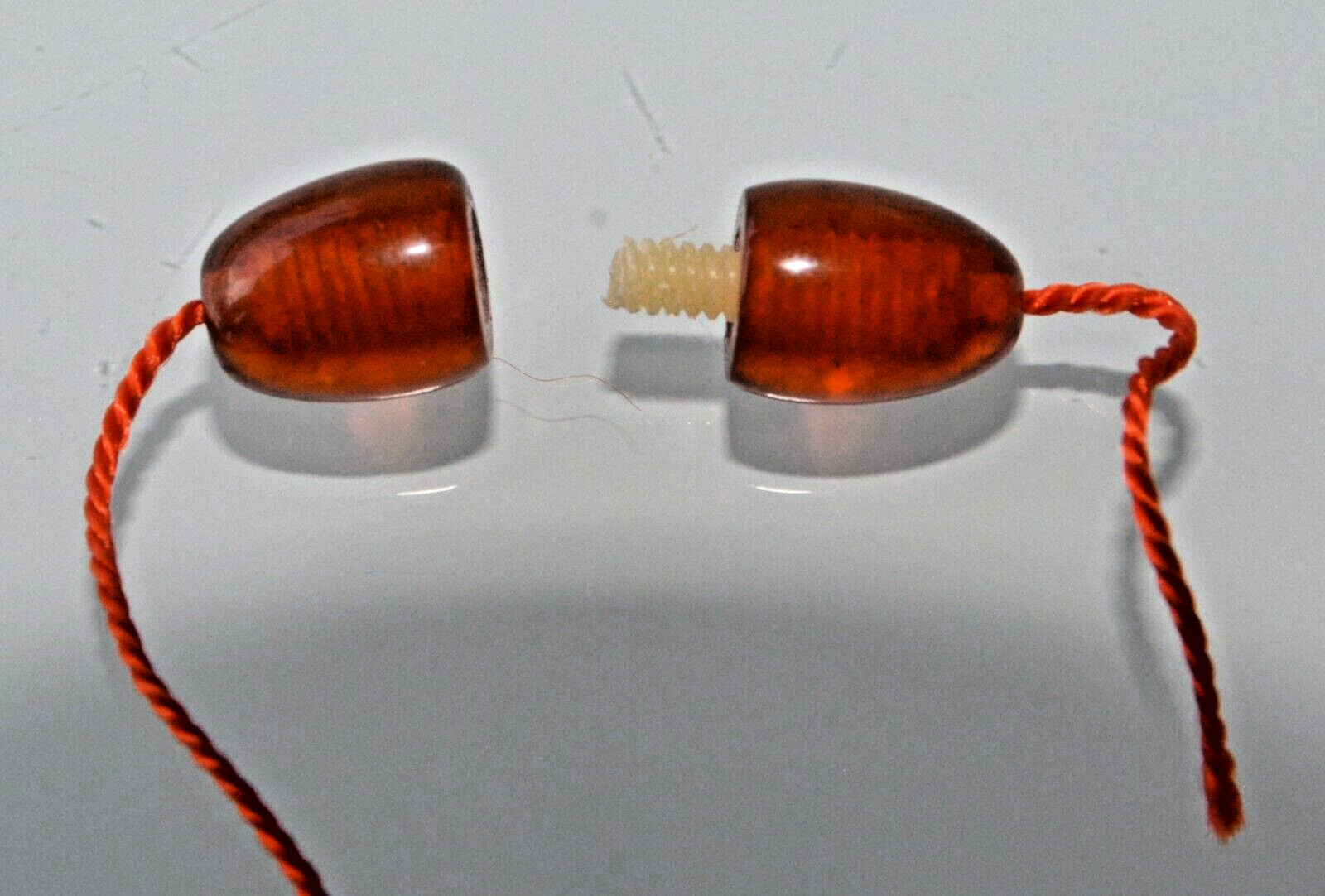 ✅1970y RUSSIAN SOVIET BALTIC SEA AMBER TWIST CLASP NECKLACE 老琥珀 BEADS STONE ROCK
