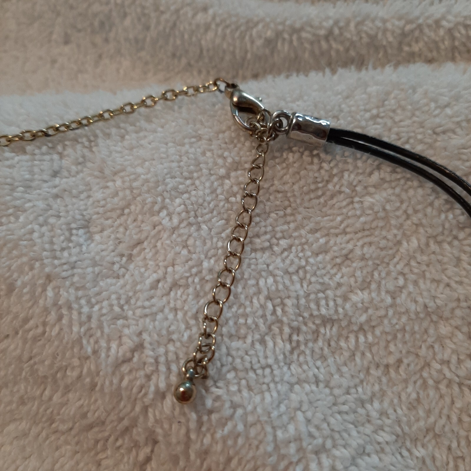 Mix Media Necklace With Gems 20” Chain Only