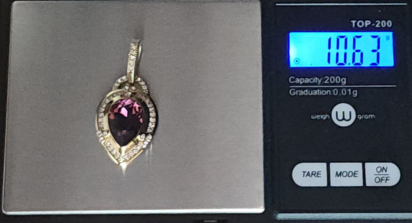 Pendant Lot Of 3 Purple Yellow green white clear rhinestone pendants Gold tone