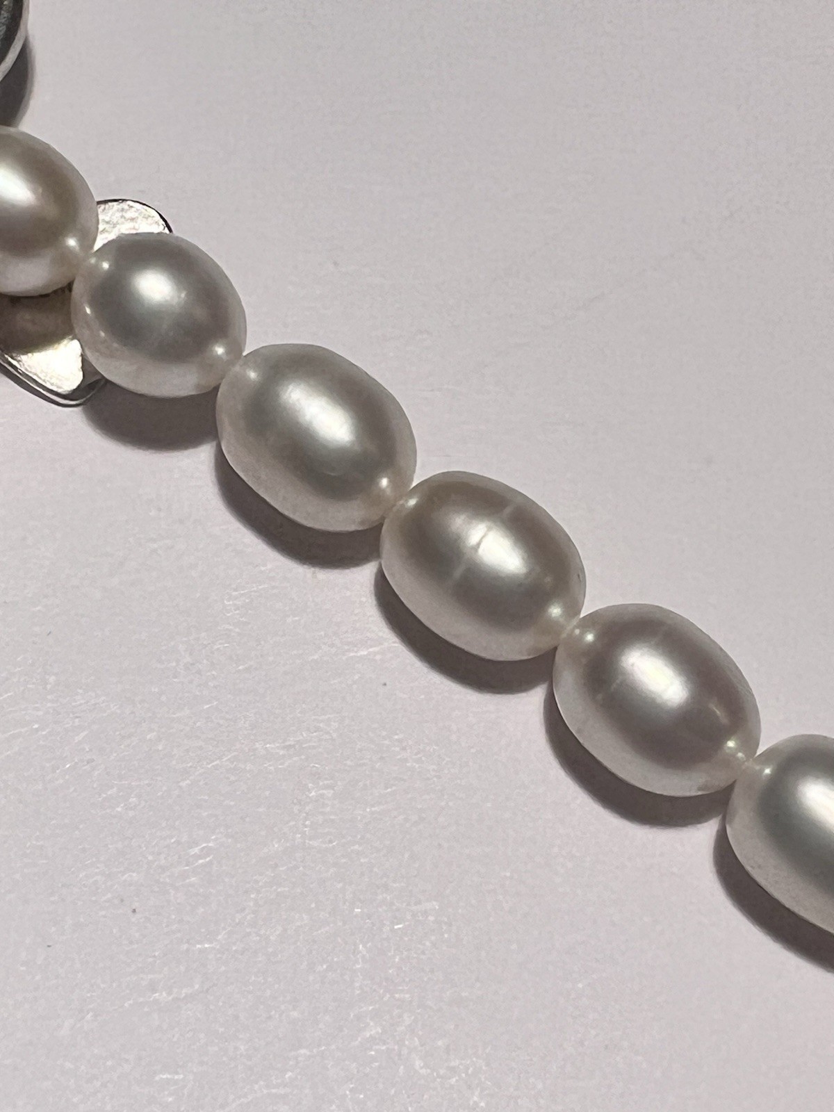 Harlene Korey Kalibre Sterling Freshwater Pearl Necklace Crystal Pendant