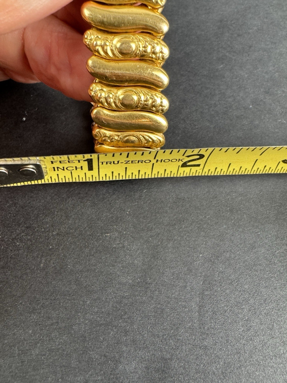 Vintage Sweetheart Bracelet Gold Heart 1/20 12KGF Stretch Band Child Size EUC