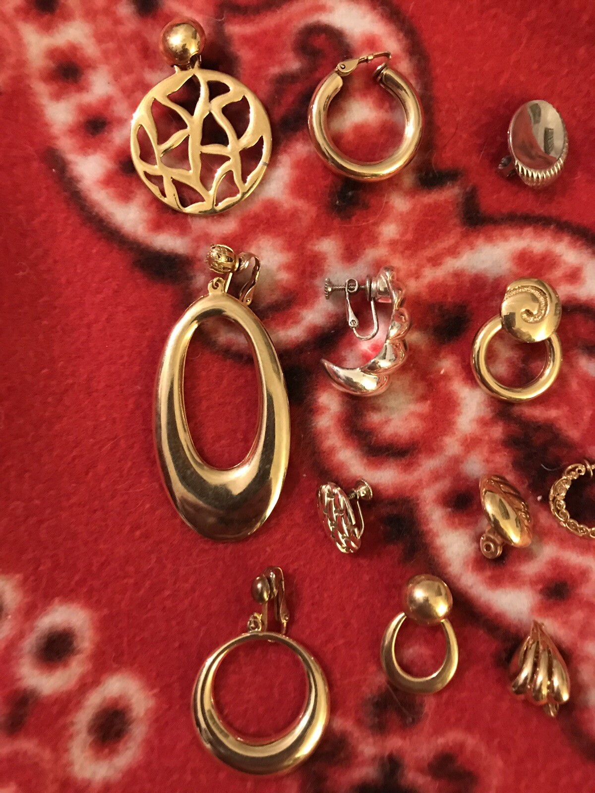 Vintage Designer/Signed Single Earrings Mixed Lot- Different Styles & Shapes