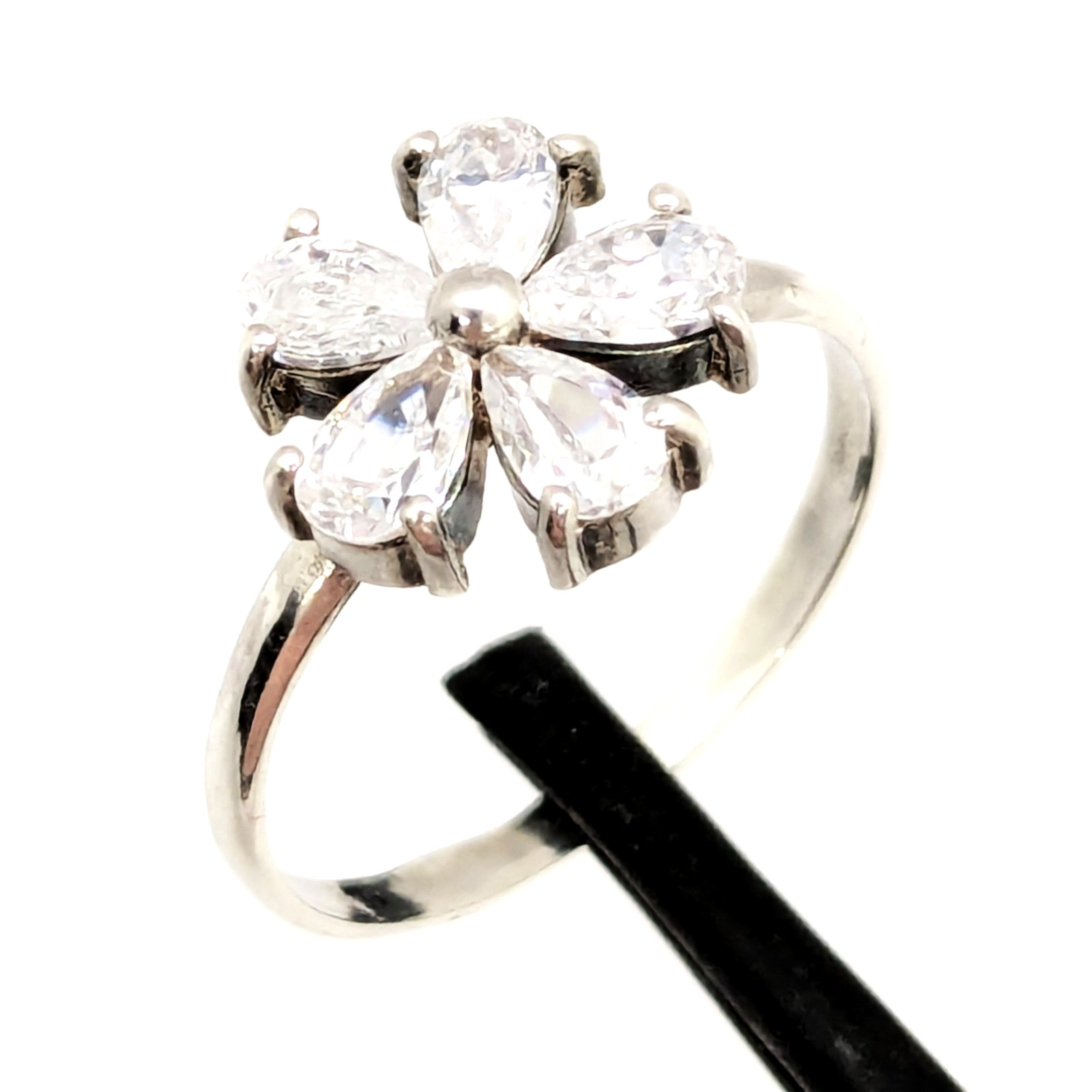 Vintage Elegant RING Silver 925 with Bright Stones -size: 7US (17mm) | UA #111