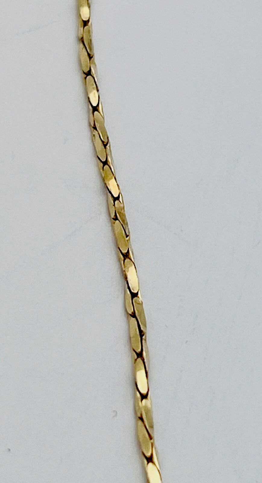 DaneCraft 24KT Gold Over 925 Sterling Silver Twist Cobra Necklace 18”