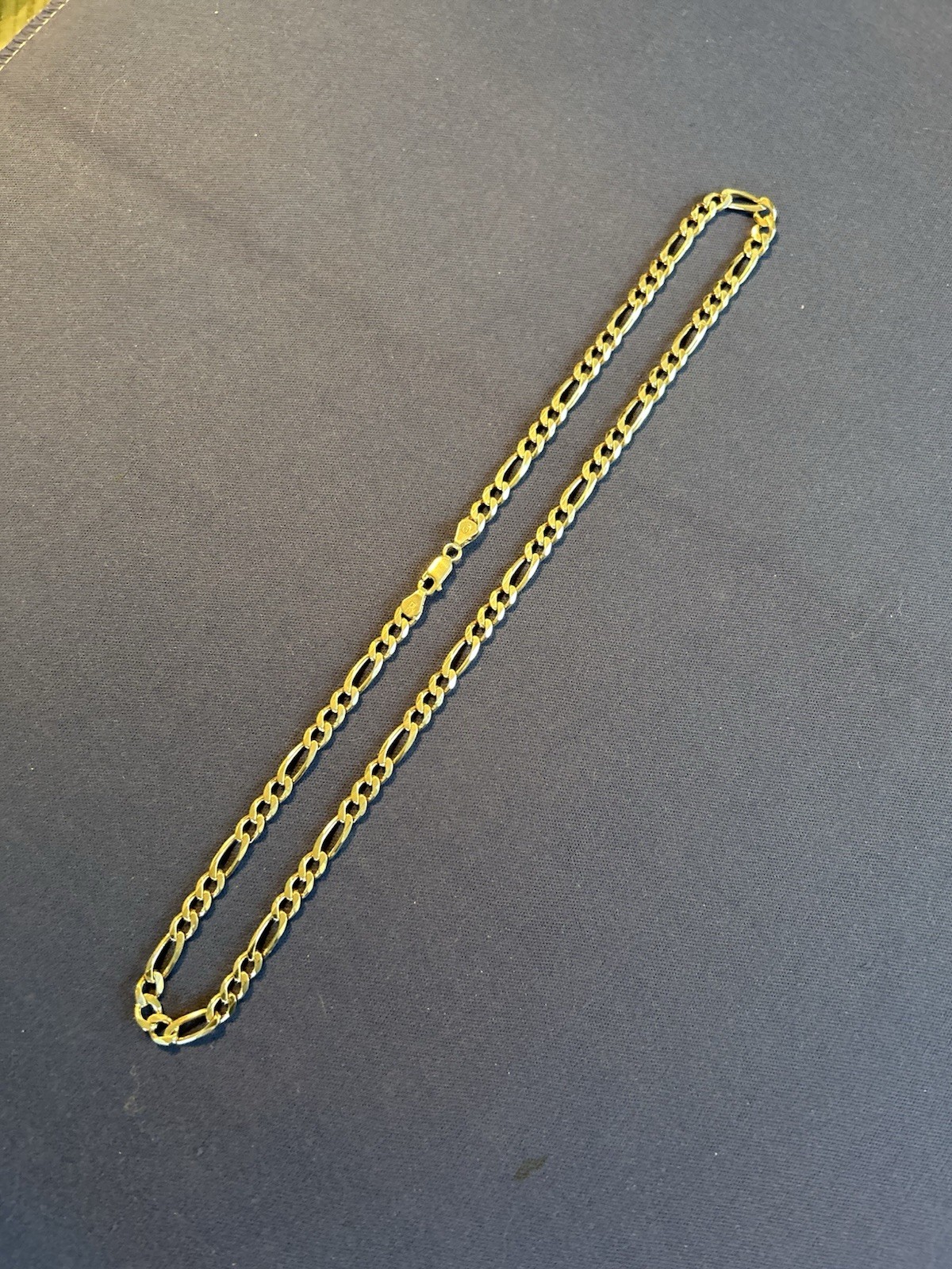 Vintage sterling silver figaro Italy necklace jeweler piece quality 20in. 4.59mm