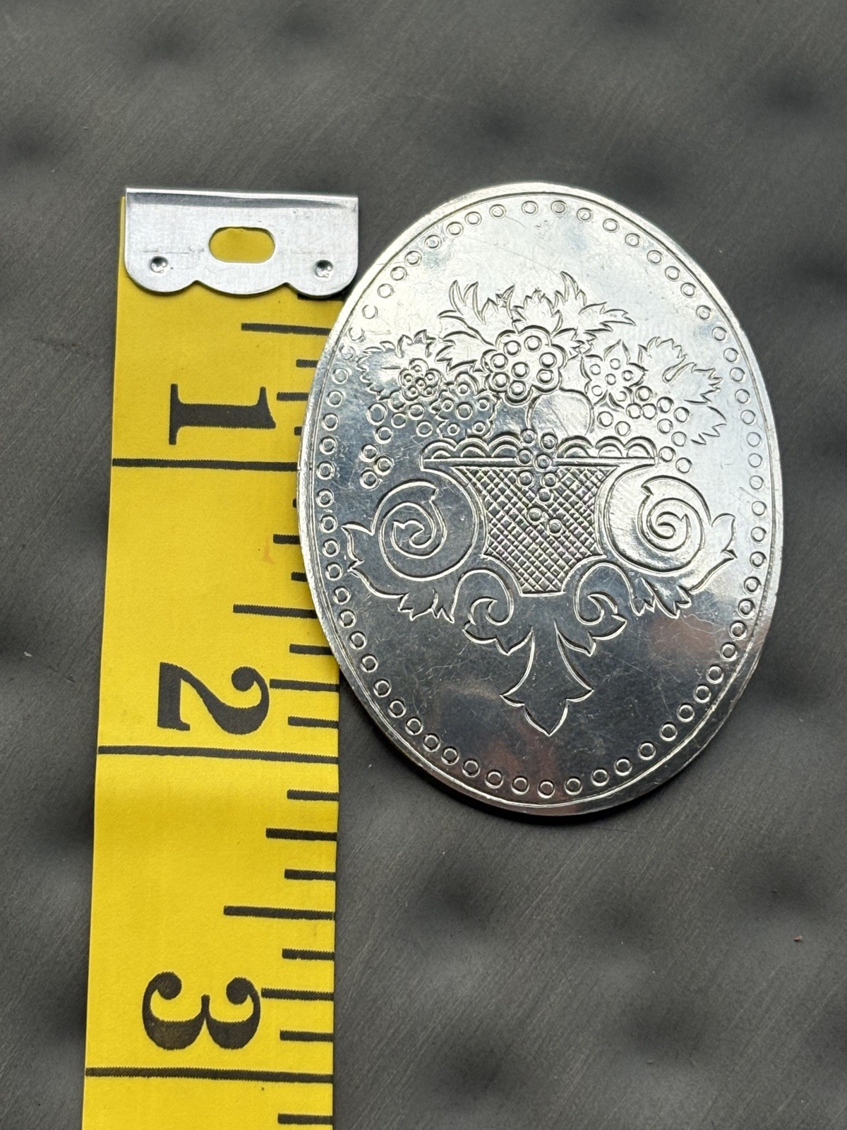 Kirk Stieff Pewter Brooch Pin Silver Tone Floral Bouquet Design