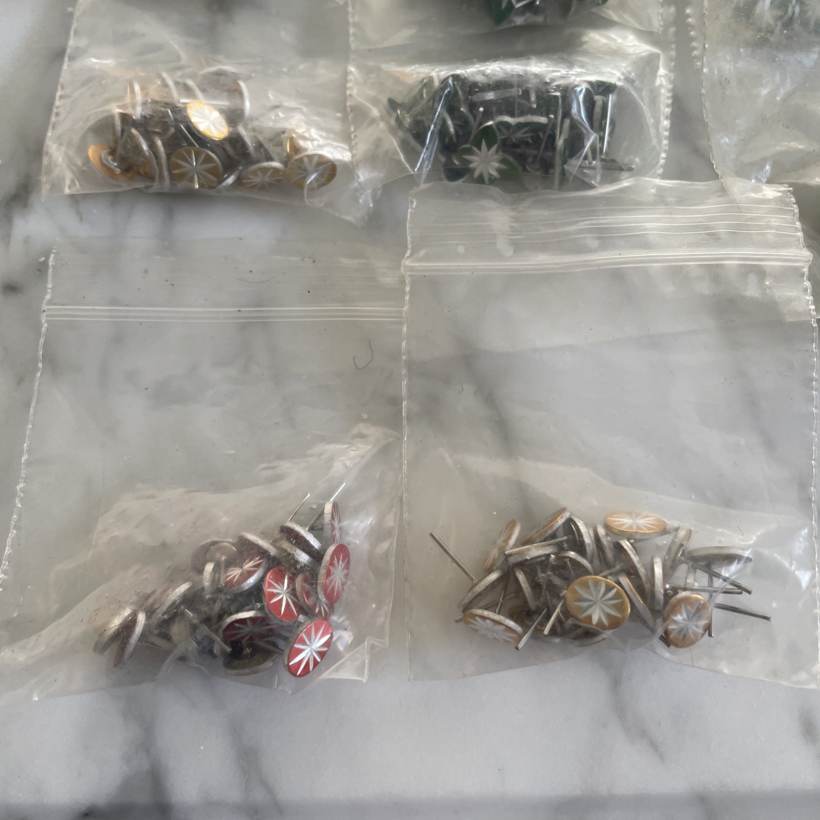 96 Pair Vintage Assorted Aluminum Earrings