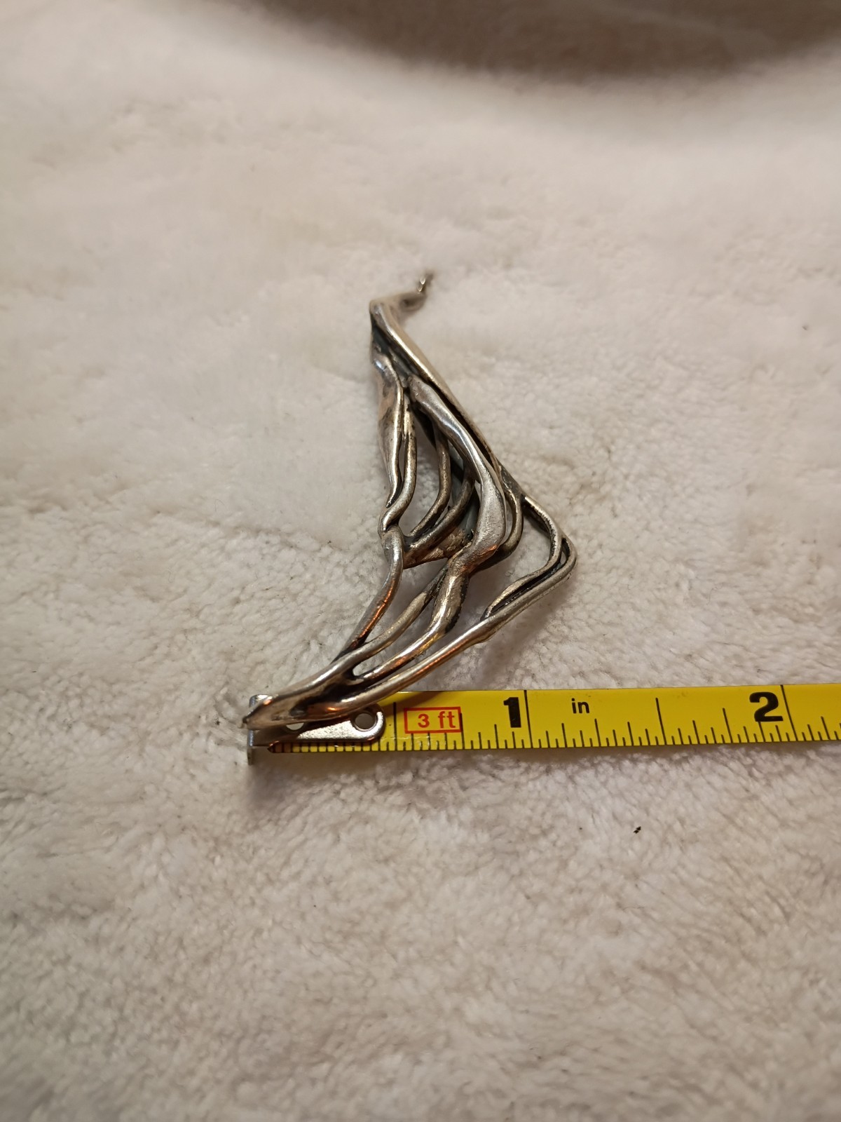 Vintage Modernist Abstract Sterling Silver Pendant