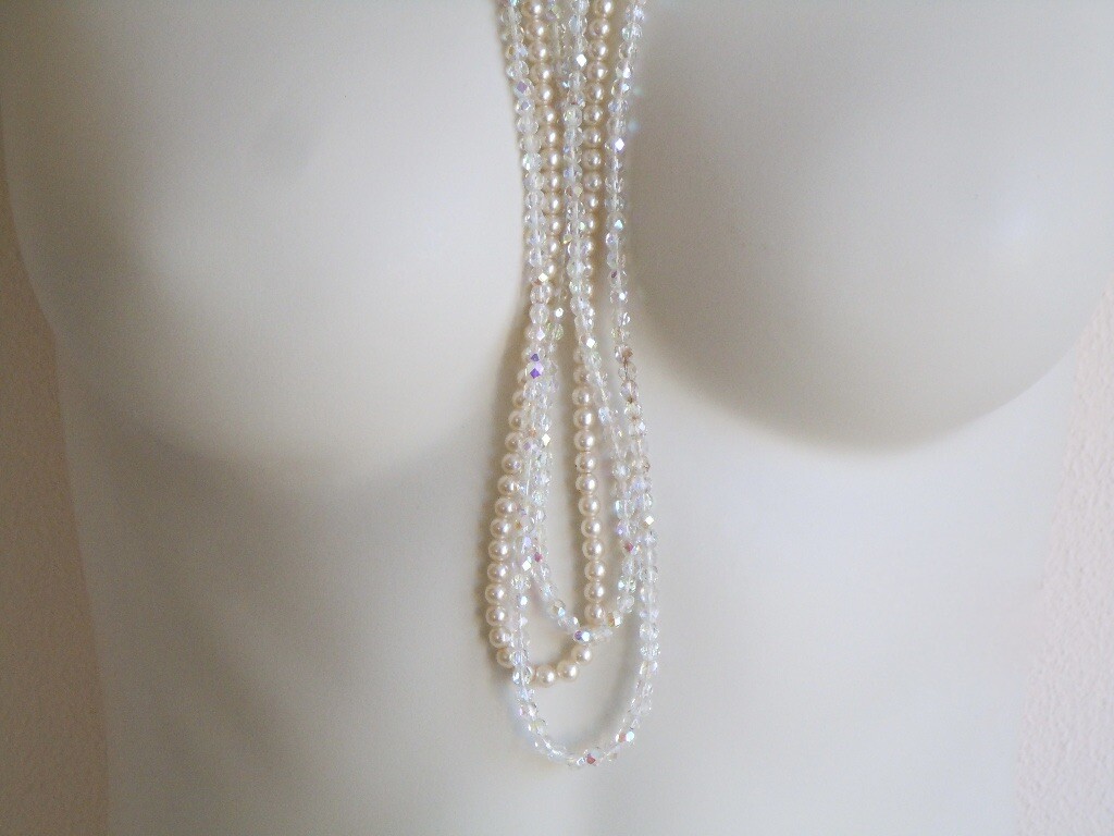Vintage Fashion Jewelry Necklace Glass Beads 80.7 g 45 cm