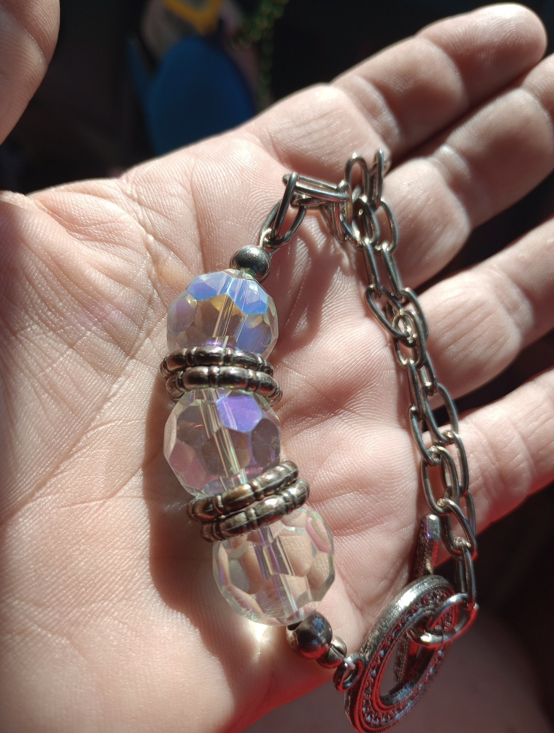Vintage Crystal Beaded Necklace & Bracelet Set I’m Not Sure If It’s Real.
