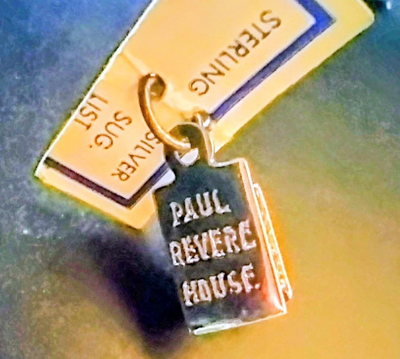 1970s Vintage Sterling Silver Charm of Historic Paul Revere House in Boston
