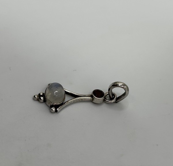 Vintage Sterling Silver Gem Pendant Jewelry