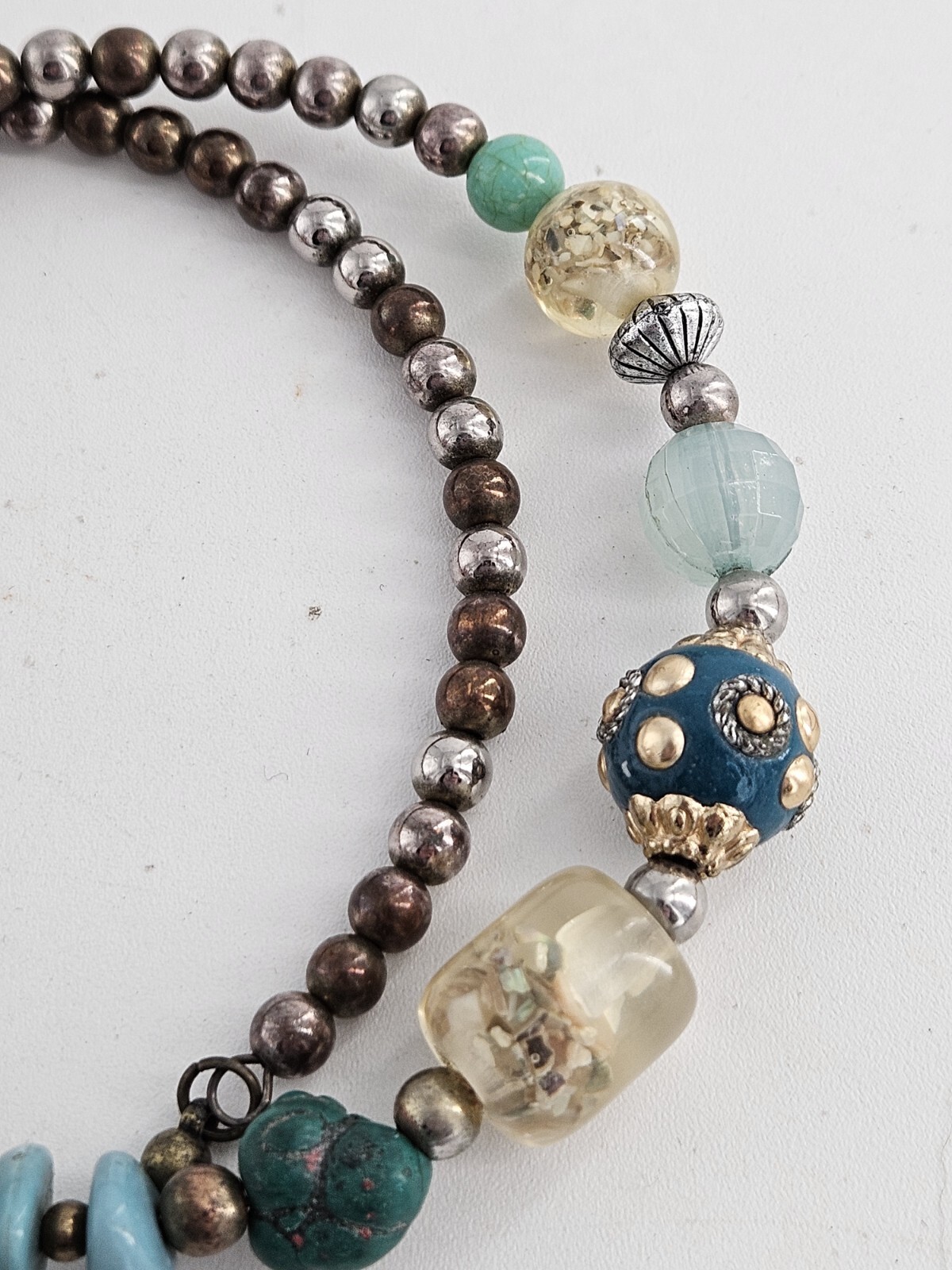 Vintage Unique Necklace Lot Multi Color Mixed Materials And Styles