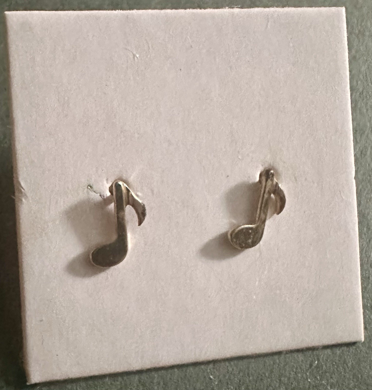 VINTAGE Avon TINY Gold Music Notes Musical Earrings NIB Studs