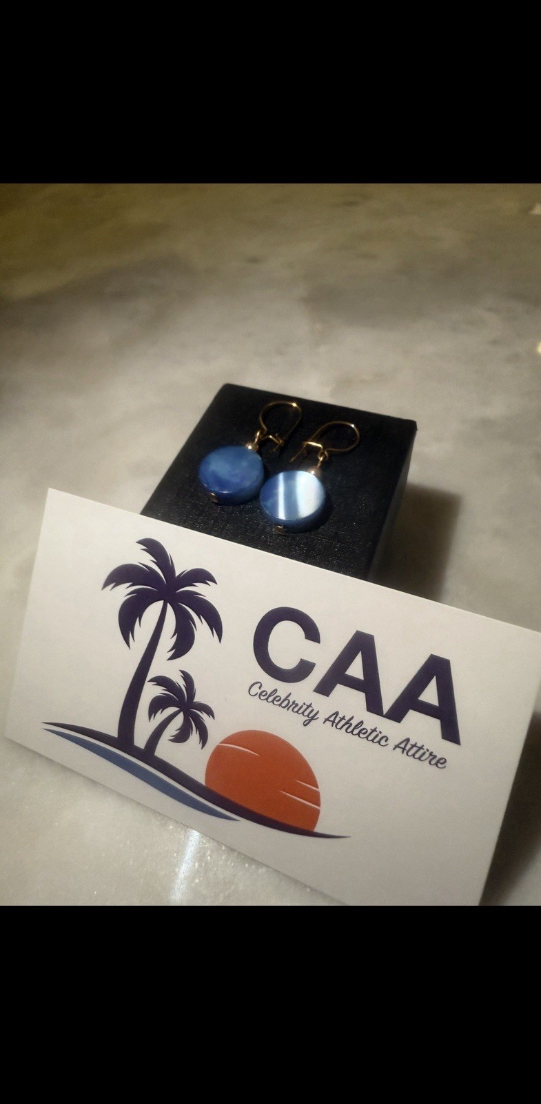 Blue Mother of Pearl GF Earrings