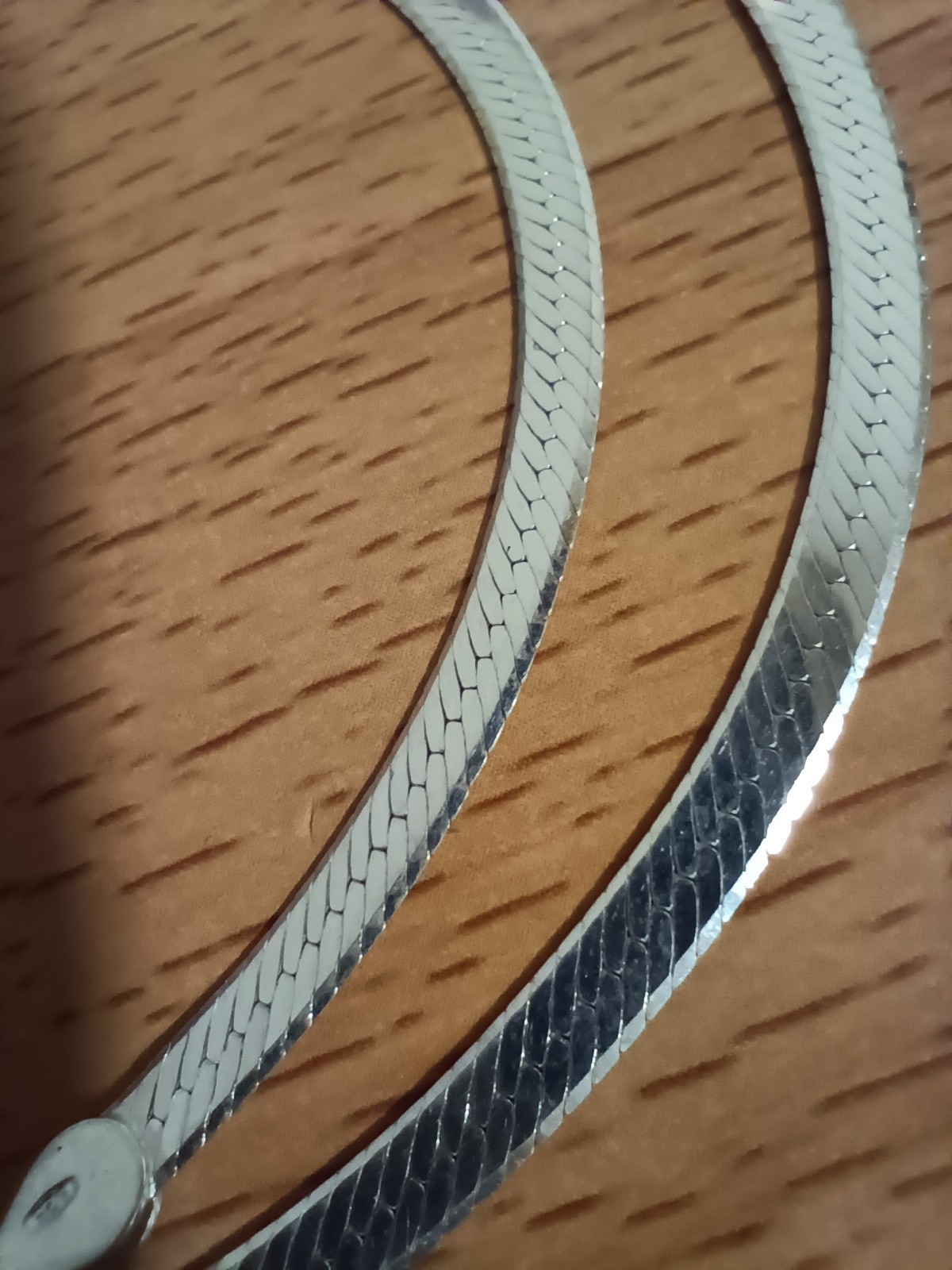 Vtg 925 Italy Sterling Silver 4mm Herringbone Chain 19 3/4″ long Necklace