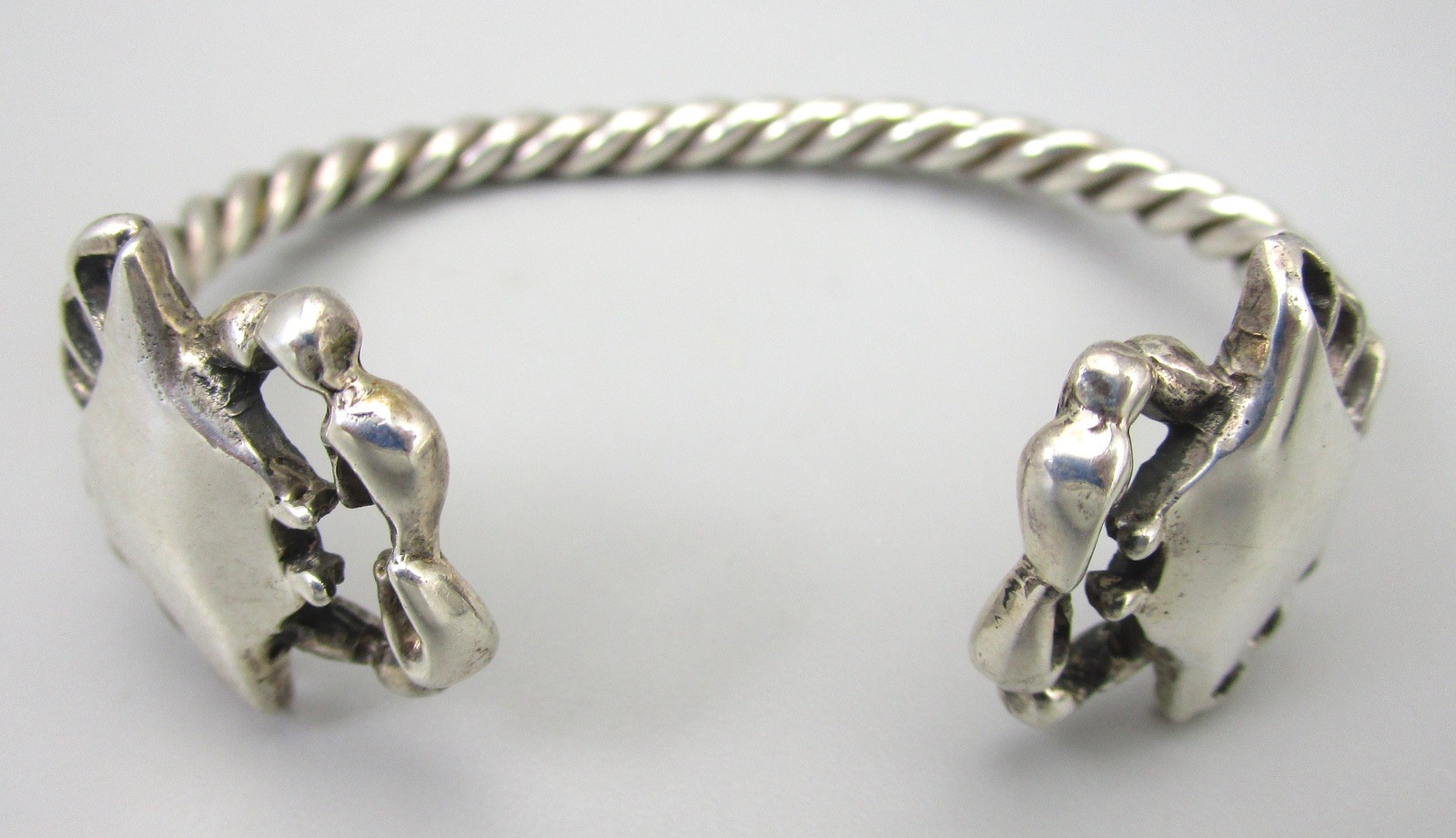 EMILIA MIMI “LOS CASTILLO” MEXICAN STERLING SILVER CRAB CUFF BRACELET – 26G