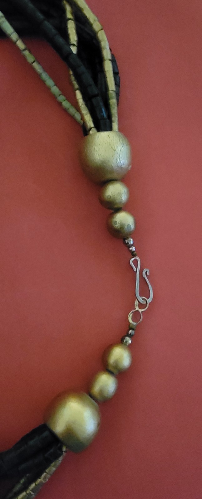Vintage bohemian multi-strand beaded statement necklace