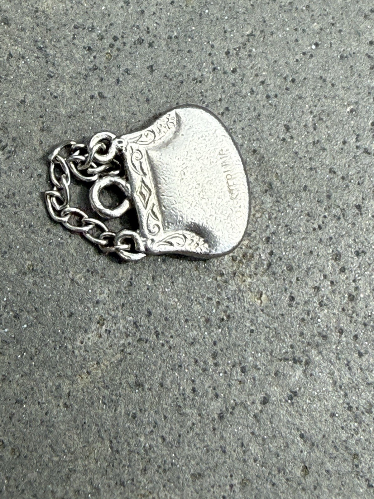 Sterling Silver Vintage Tiny Ladies Handbag Purse Little Chain Handle Charms 1.3