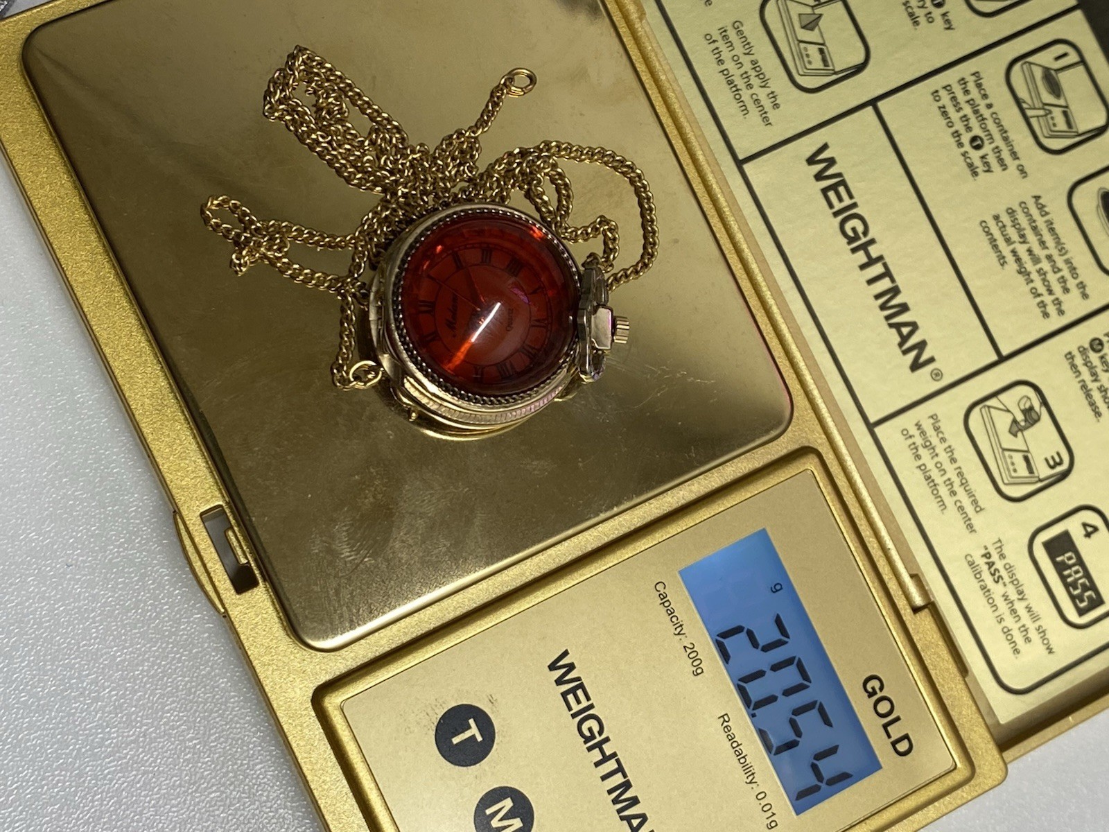 Vintage USSR Watch Melana AU with Speidel Goldfilled Chain Rare