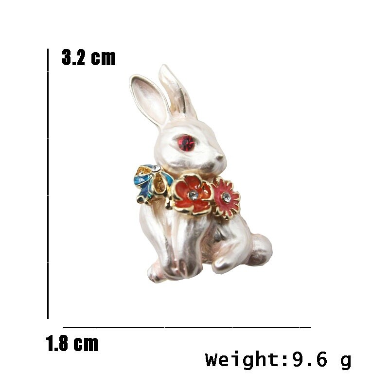 Cute Rabbit Brooch Party Costume Accessories Woman Animal Pin Jewelry Brooches