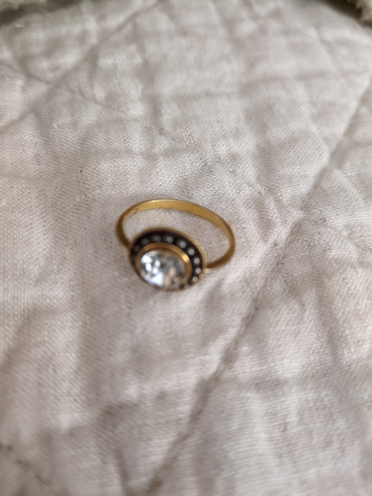 Vintage Gold Plated Ring Stamp MKP Soviet Original Handmade Jewelry Size 8.5