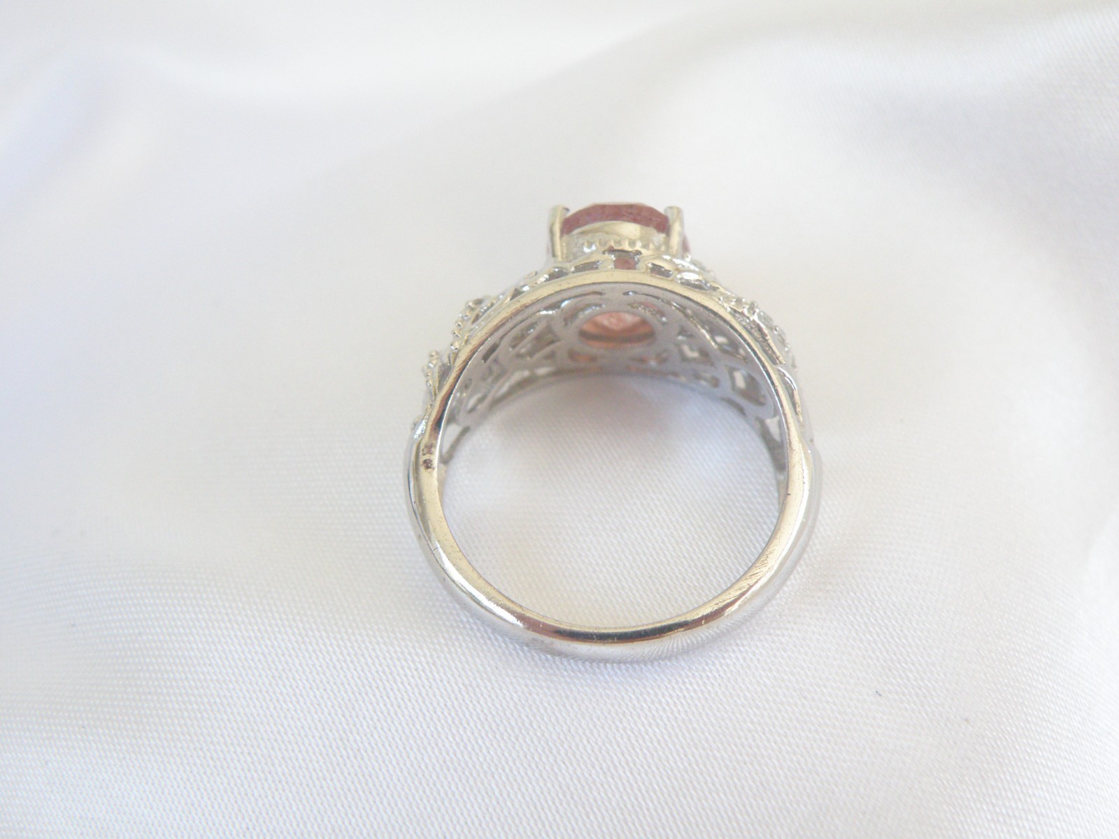 DJoy Sterling Silver 925 Pink Tanzanian Natronite Ring Size 7
