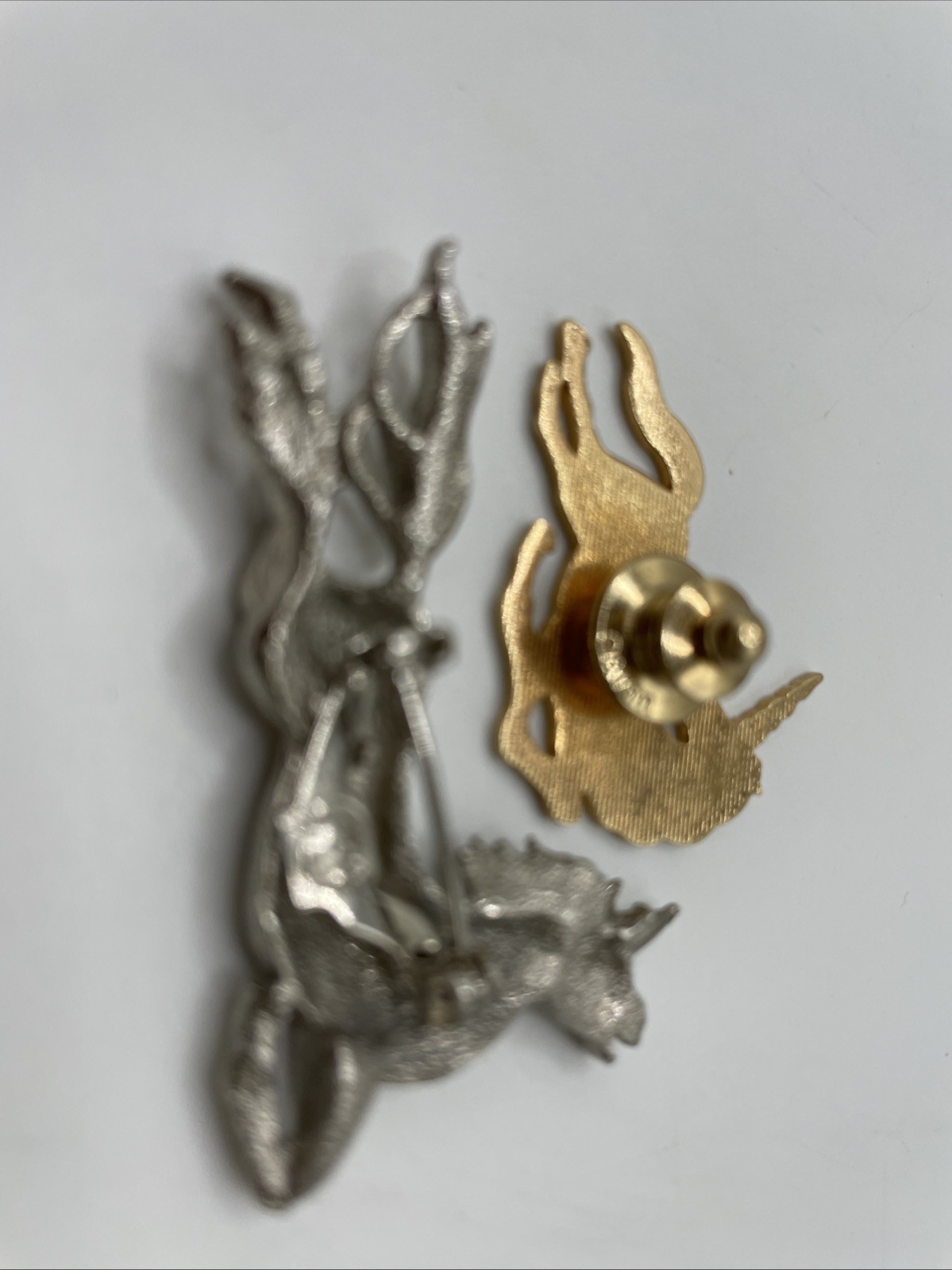 Vintage Unicorn Brooch And Unicorn Avon Pin