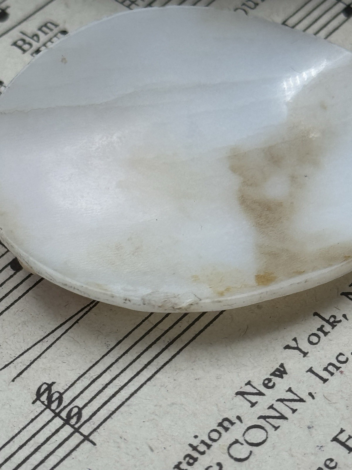 Unmounted Cameo Right Facing Two Tone Hand Carved ANTIQUE Circa 2”