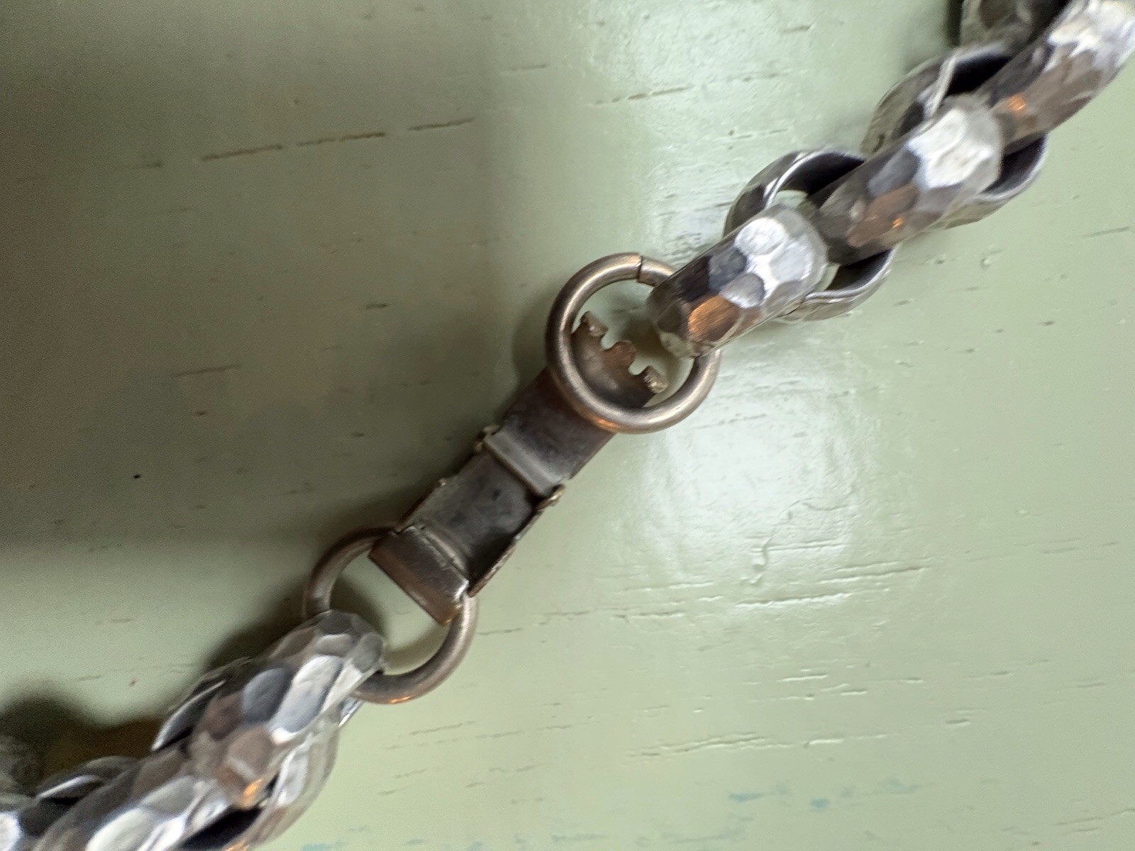 Vintage Hammered Aluminum Necklace