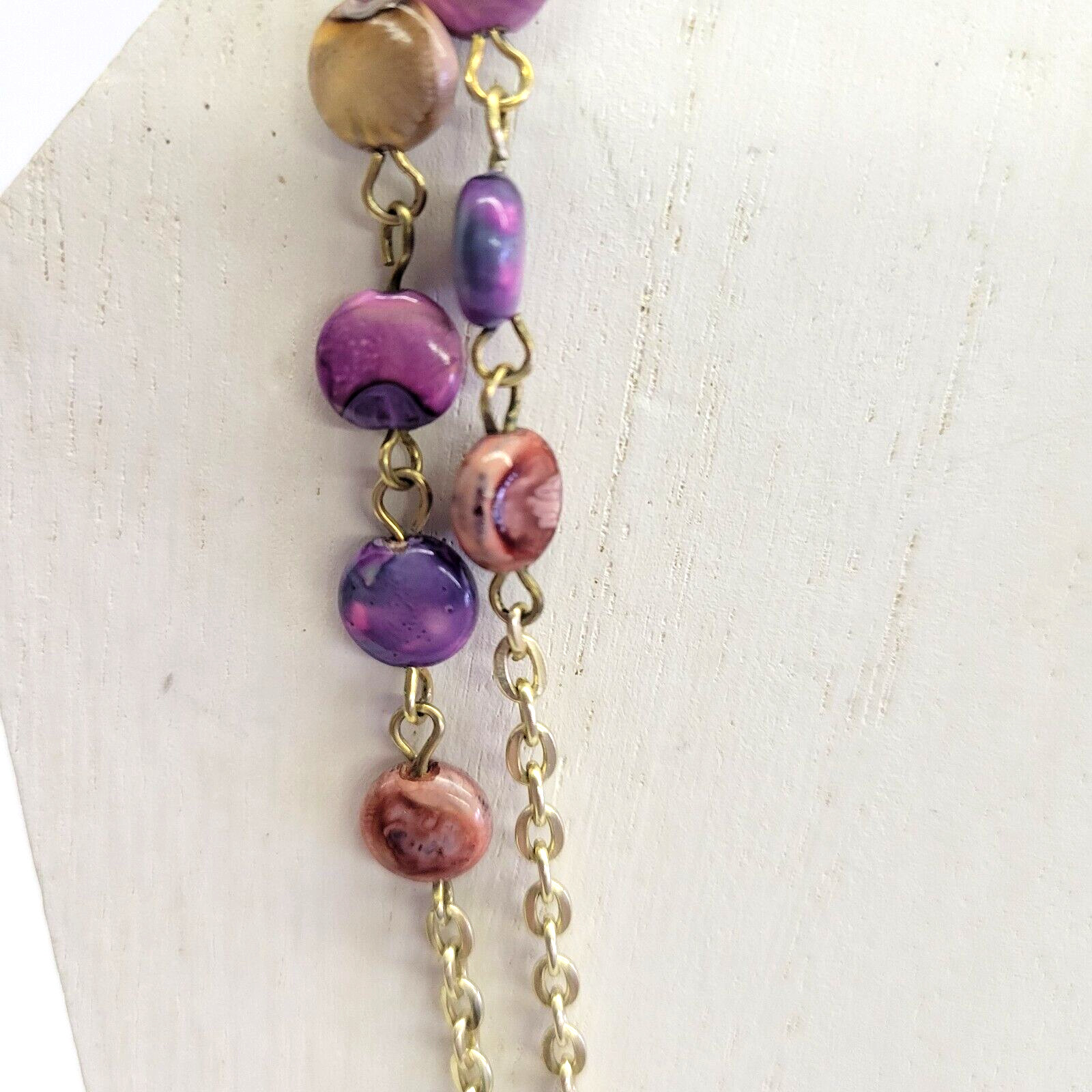 Vintage Bead Necklace – Women – 19″ – Multicolor