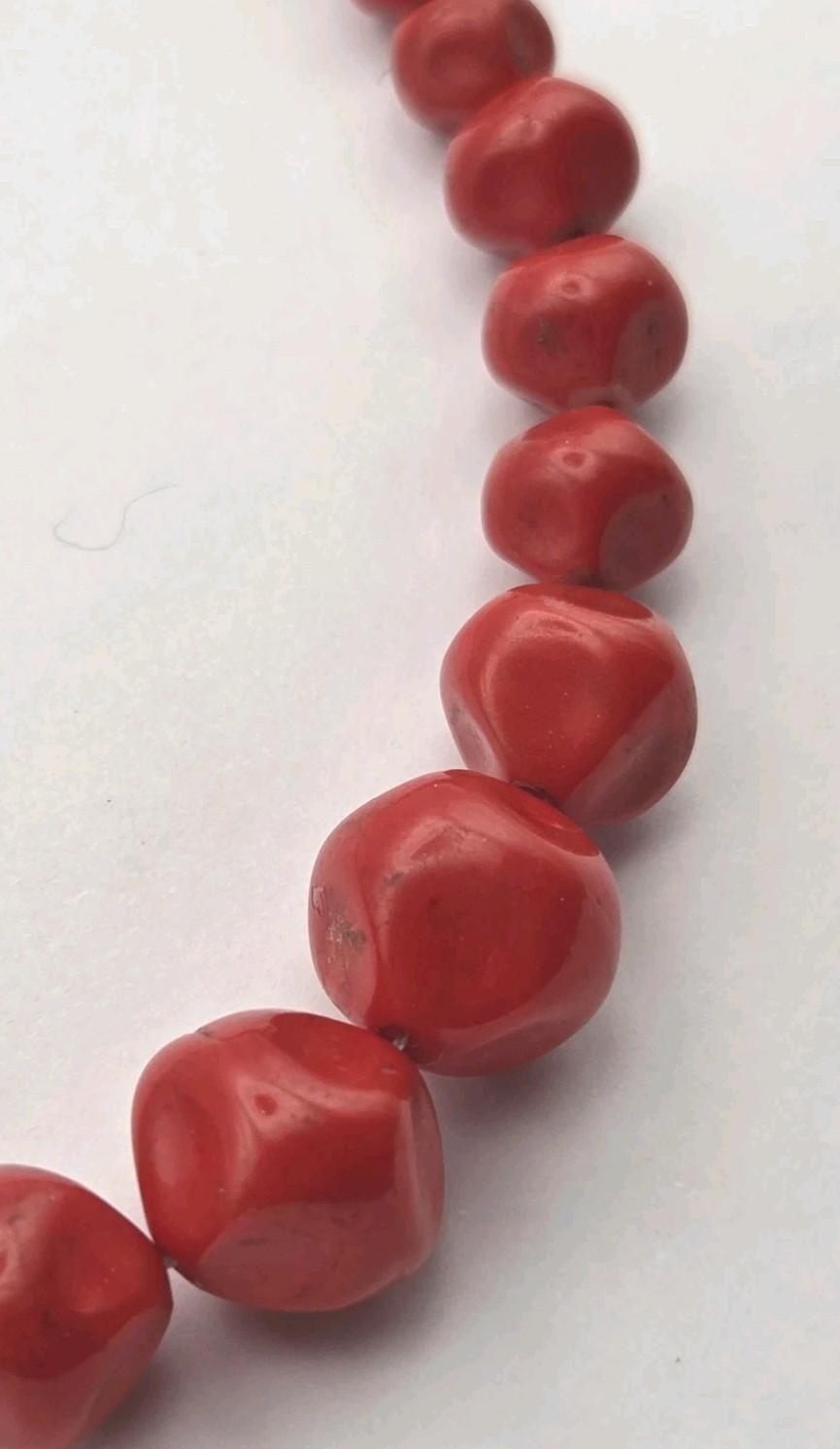 4 Vintage Red Necklaces Beaded Acrylic Glass Rhinestone 1 Signed 1 From Japan