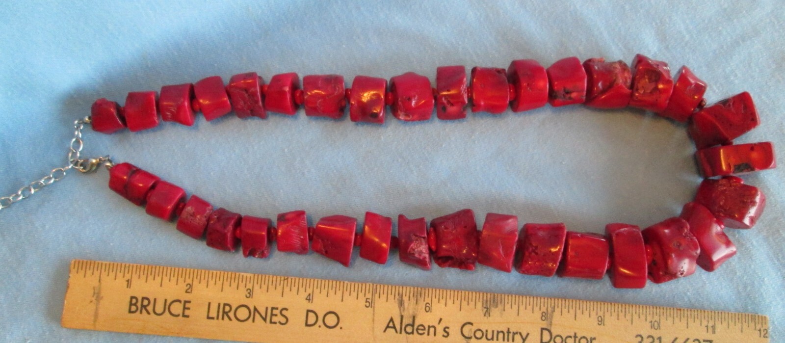 STUNNING Bamboo Coral Nugget Necklace ~ 24 inch Statement Necklace