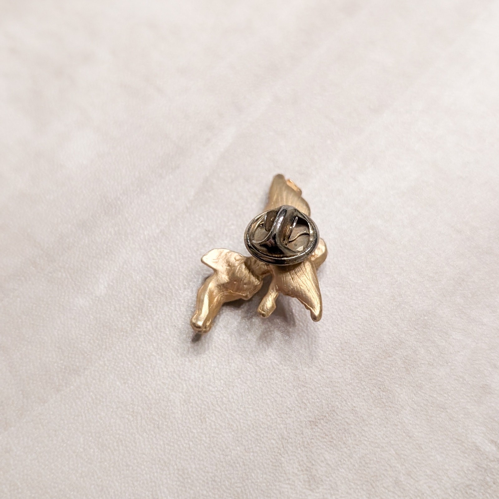 Vintage Brooch / Pin – Gold Tone with Rhinestone Cupid Angel Cherub 1 & 1/8″