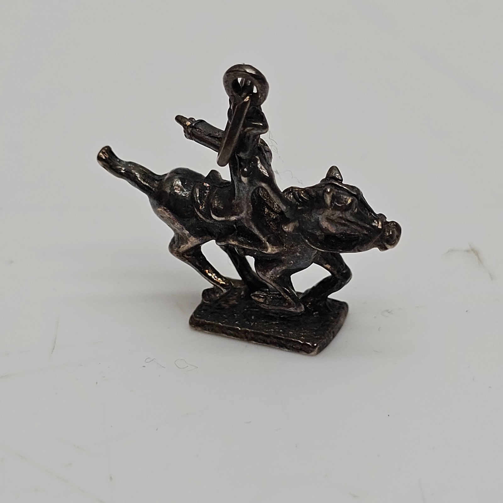 Vintage Paul Revere Ride Charm .925 Sterling Silver Horse & Rider Figural