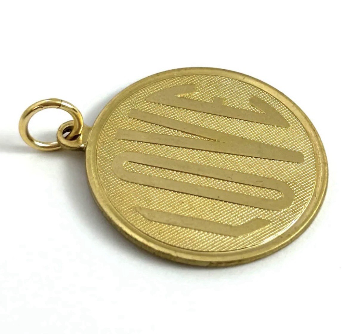 Vintage Charm LOVE Medallion Pendant Brass Metal Jewelry Gift For Women