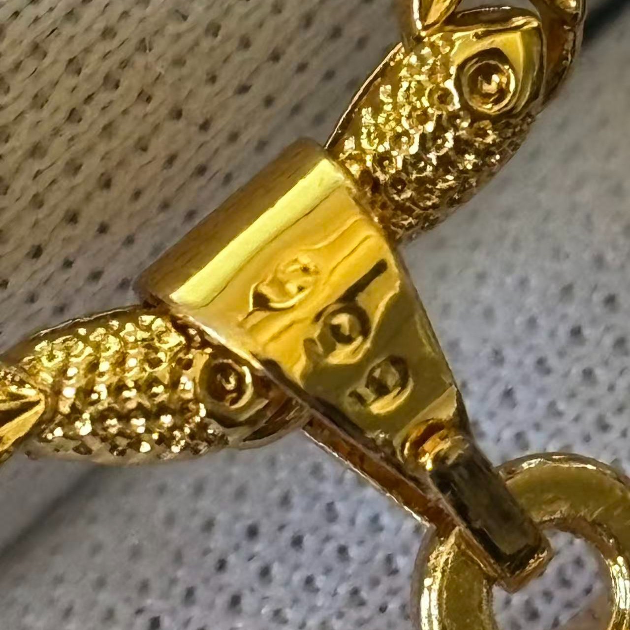 Golden Cross Pendant Necklace Gold-plated (NOT SURE) marked ‘999’, 18.5 in
