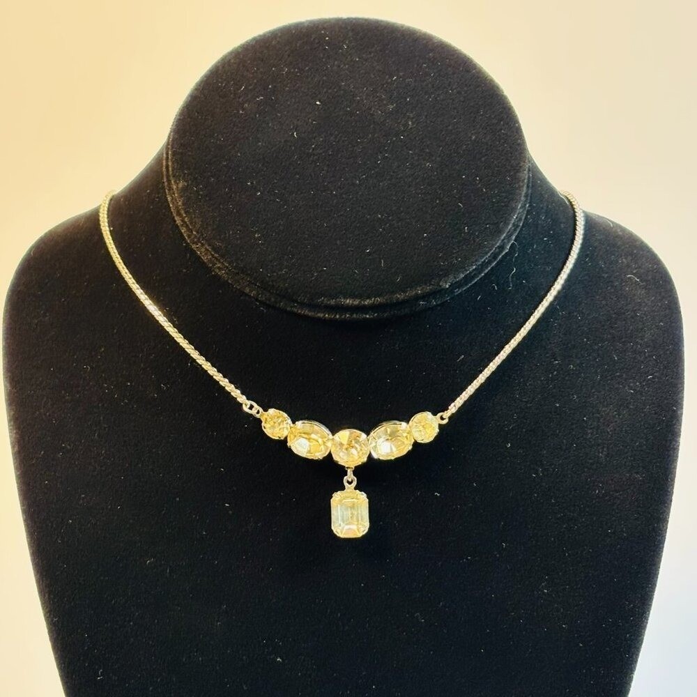 Y2K Vintage Jewelry Sparkly Rhinestone Choker Necklace 2000s Retro Accessory