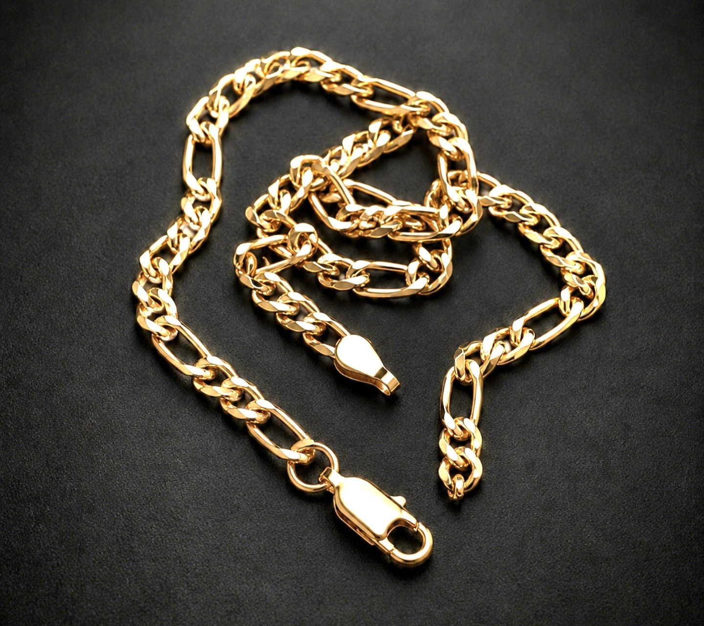 FIGARO Made In Italy 14k Yellow Gold, 7.25″L 4.59g