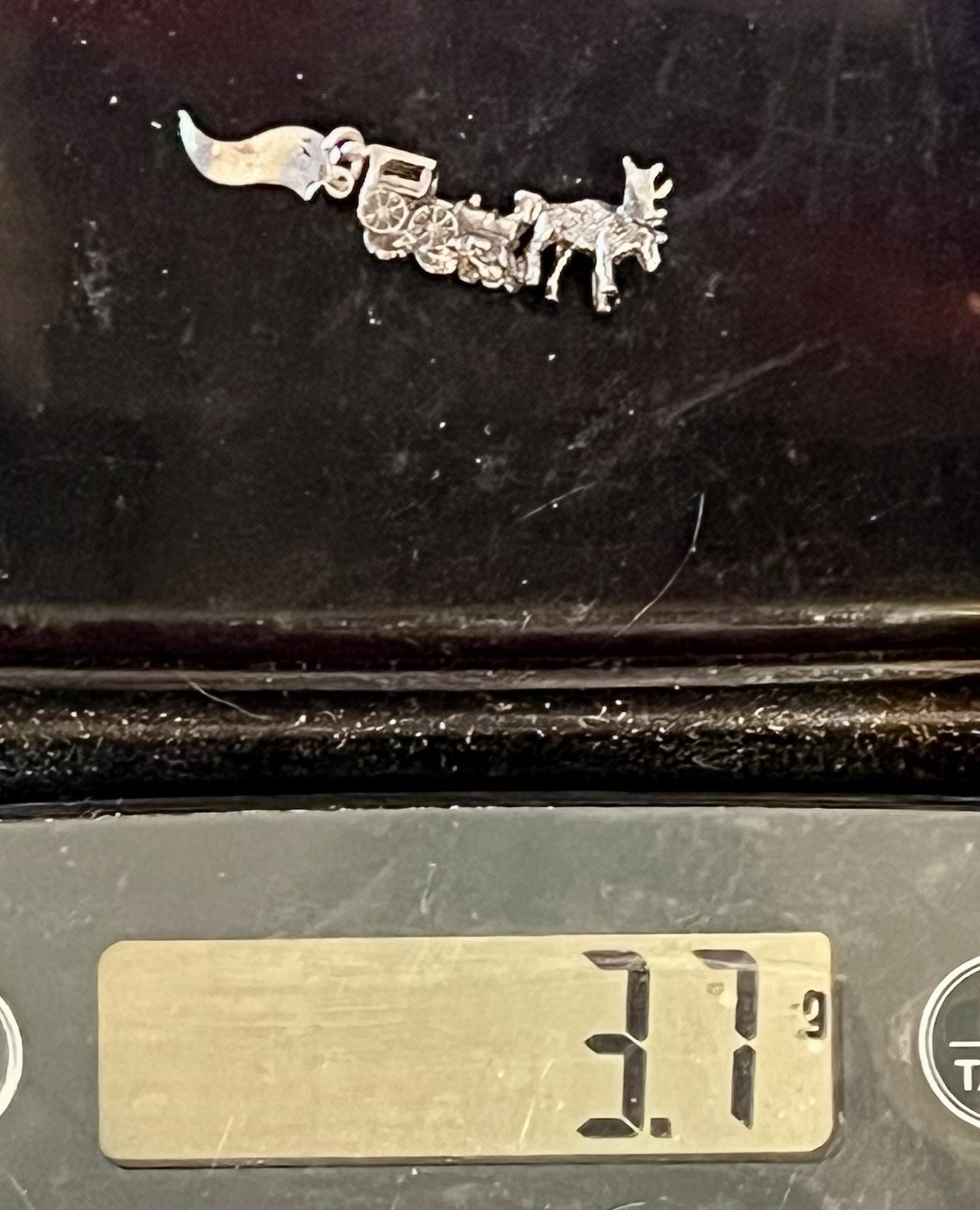 VTG 925 Alaska Souvenir 3D Moose & Locomotive Charm Sterling Silver Signed JP