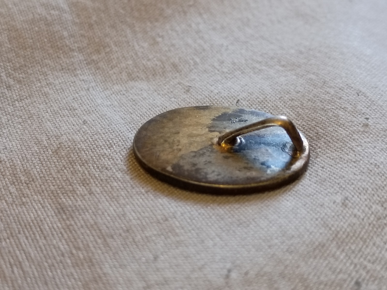 Vintage Abalone, Turquoise Chip Inlay, and Enamel Rainbow Pendant.